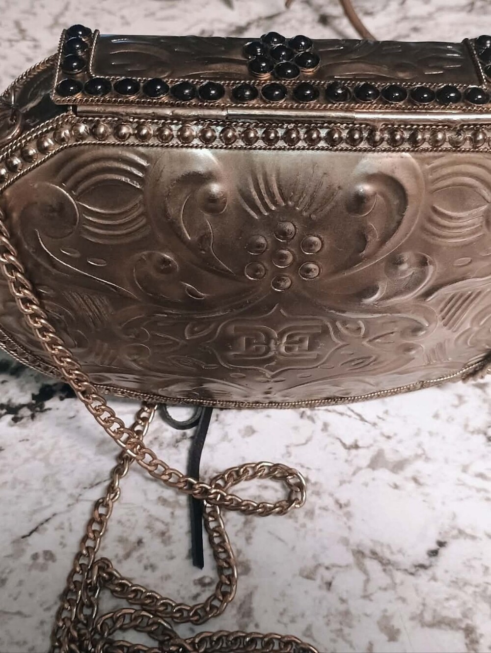 Sam Edelman Rosaleen Iron EE Embellished Crossbody Handbag Bag - Picture 6 of 7